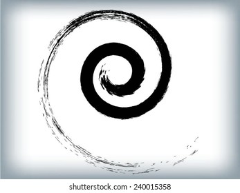 Spiral Brush Stroke . Grunge Element for your Design .