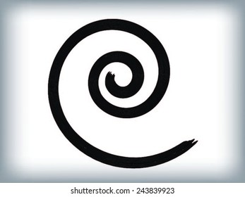 Spiral Brush Stroke . Grunge Element for your Design 