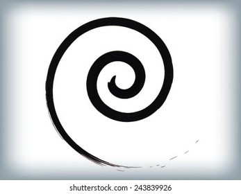 Spiral Brush Stroke . Grunge Element for your Design 