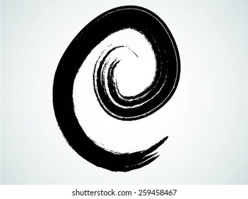 Spiral Brush Stroke . Grunge Element for your Design