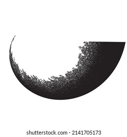 Spiral Brush Stroke .Vector Logo Design Template . Twirl Grunge Shapes . 