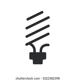 Spiral Bulb Eco Energy Symbol Modern Simple Flat Vector Icon For Web Site or Mobile app