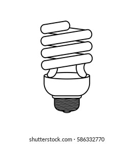 Spiral bulb light icon vector illustration graphic design