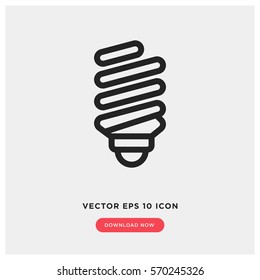 Spiral bulb vector icon