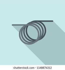 Spiral cable icon. Flat illustration of spiral cable vector icon for web design