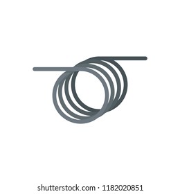 Spiral cable icon. Flat illustration of spiral cable vector icon for web design