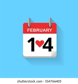Spiral calendar page with date - 14th of January.