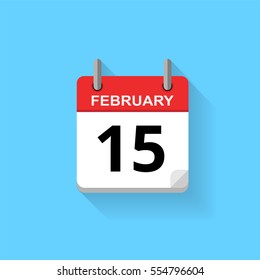 Spiral calendar page with date - 15th of January.