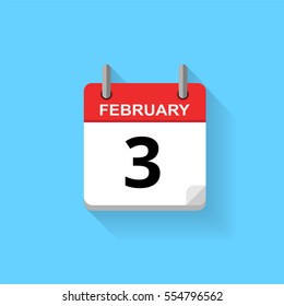Spiral calendar page with date - 3rd of January.