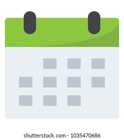 A spiral calendar with tick marks, appointment concept 