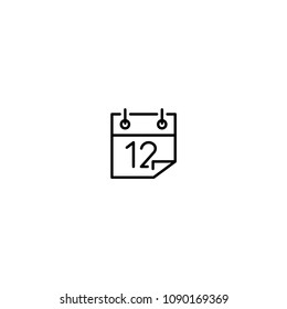 Spiral Calendar Vector Icon