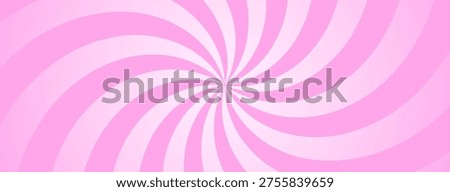 Spiral Candy Background with ice cream pink whirlpool. Comic Twist Psychedelic Bg Wavy Lines. Carnival Platful Backdrop with Circular Sun Rays. Abstract Whirlpool Pattern for Birthday Flyer, Poster.