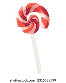 Spiral candy cane design over white