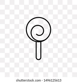 Spiral candy icon isolated on transparent background. Lollipop symbol modern, simple, vector, icon for website design, mobile app, ui. Vector Illustration