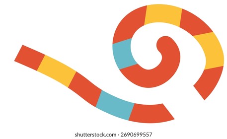 Ilustración de caramelo en espiral que simboliza alegría, diversión y dulzura