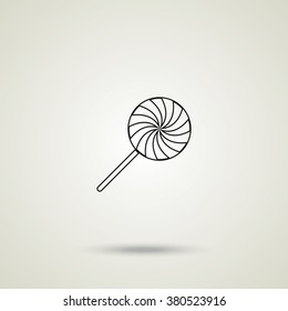 Spiral candy. Lollipop illustration.