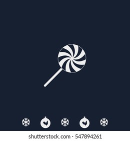 Spiral candy. Lollipop illustration.