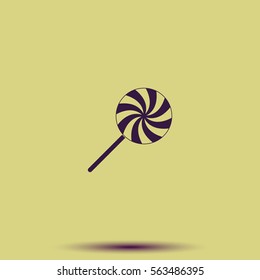Spiral candy. Lollipop illustration.