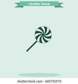 Spiral candy. Lollipop illustration.