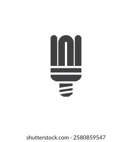 A spiral CFL bulb vector icon. filled flat sign for mobile concept and web design. Compact Fluorescent Lamp glyph icon. Energy efficient lighting symbol, logo illustration. Vector graphics