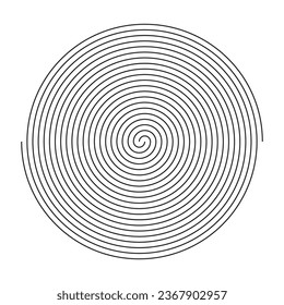 Círculo espiral. Círculo abstracto.  ilustración vectorial de diseño gráfico. giratoria circular. Círculo negro. iconos de vórtice. Huracán. giro giratorio de la curva de giro giratorio del movimiento. forma geométrica