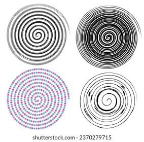 Spiral circle. Abstract circle.  graphic design vector illustration. circle swirl. Circle black. vortex icons. Hurricane. motion twirl twist curve rotation spin. geometric shape