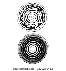 Spiral circle. Abstract circle.  graphic design vector illustration. circle swirl. Circle black. vortex icons. Hurricane. motion twirl twist curve rotation spin. geometric shape