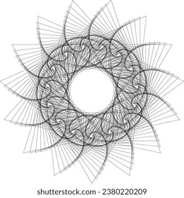 spiral circle abstraction tattoo ornament
