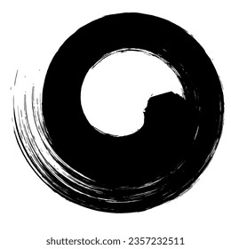 spiral circle brush ink icon