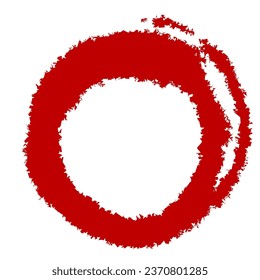 spiral circle brush red icon