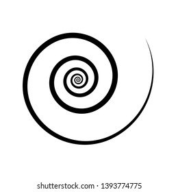 Spiral circle line art decor vector round illustration