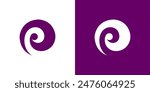 Spiral circle lollipop candy logo swirl twirl purple icon purple vector