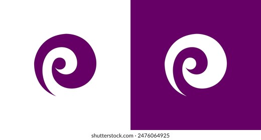 Spiral circle lollipop candy logo swirl twirl purple icon purple vector