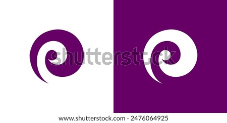 Spiral circle lollipop candy logo swirl twirl purple icon purple vector