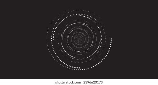 spiral circle sound wave vector logo concept modern circle dots
