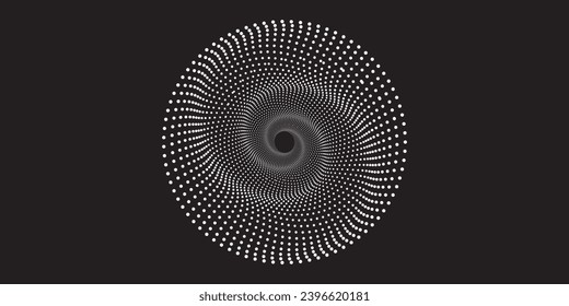 spiral circle sound wave vector logo concept dots wave 