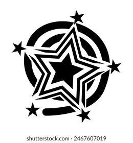 Spiral Circle Star Typography Y2K Clothing Logo Patch Apparel Fashion Vector Design K32, Commercial Use