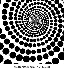 Spiral Circles background. Vector
