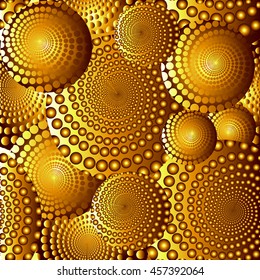 Spiral Circles seamless background. Vector