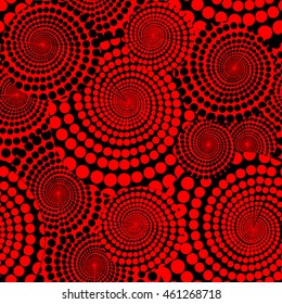 Spiral Circles seamless background. Vector