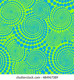 Spiral Circles seamless background. Vector