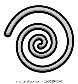 Spiral coil icon. Outline spiral coil vector icon for web design isolated on white background
