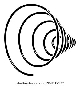 Spiral coil icon. Simple illustration of spiral coil vector icon for web design isolated on white background