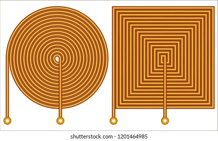 Spiral coil inductor
