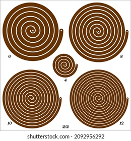 Spiral coil for use in printed circuit board drawing