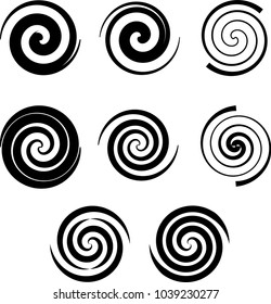 Spiral Collection, Archimedean, Fermat Spiral Vector Art Illustration