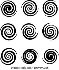 Spiral Collection, Archimedean, Fermat Spiral Vector Art Illustration