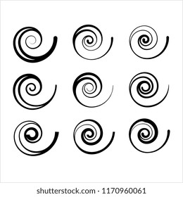 Spiral Collection, Archimedean, Fermat Spiral Vector Art Illustration