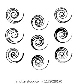 Spiral Collection, Archimedean, Fermat Spiral Vector Art Illustration