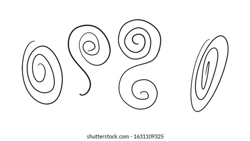 Spiral collection with handdrawn collection vector
